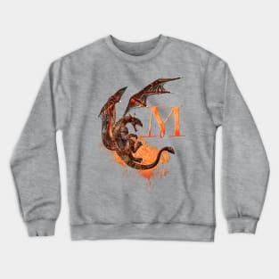 Drachen Buchstabe M Crewneck Sweatshirt